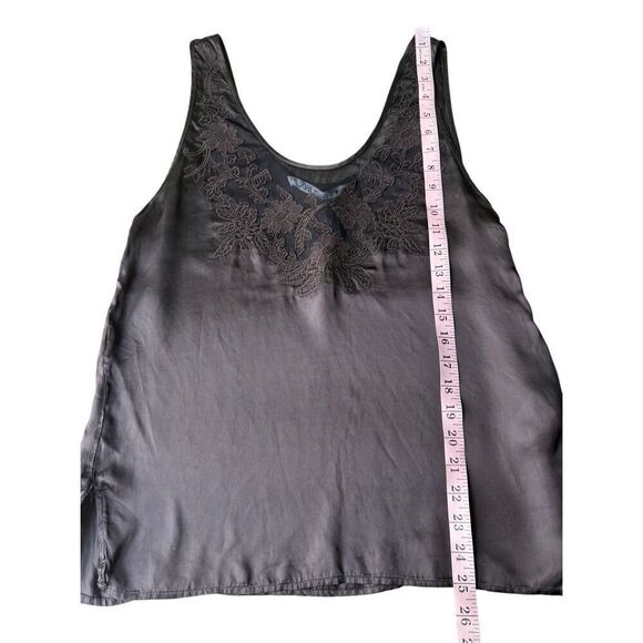 ZARA Limited Edition Chocolate Brown Embroidered Camisole Size S - Picture 12 of 12